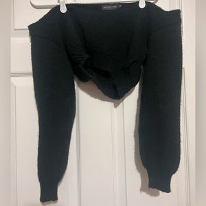 Black off the shoulder sweater